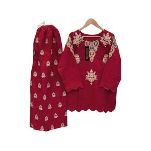 ZamZam 2pc dress For Women-Red