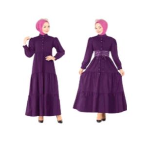 ZamZam Turkish Patchwork Maxi For Women-Purple