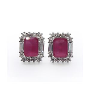 Zed Eye Leisure Earrings For Women Red (ISE121B)
