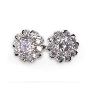 Zed Eye White Nova Earrings For Women (ISE131)