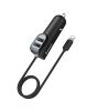 iShopping - Baseus Dual USB Fast Car Charger For iPhone Black