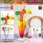 iShopping - Sasti Market Colorful Art Drinking Fruit Straw Pack Of 4