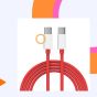 iShopping - Sq Group Of Traders OnePlus Charging Cable Type-c to Type-c Red