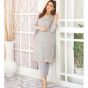 iShopping - Glittire Charisma Pearly Grey Embroidered Chiffon Unstitched 1 Piece