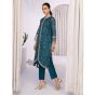 iShopping - Azure Glowing Fern Organza Festive Unstitched 2 Piece Suit Green (GFAZK173)