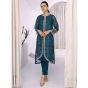 iShopping - Azure Glowing Fern Organza Festive Unstitched 2 Piece Suit Green (GFAZK173)