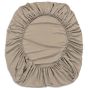 iShopping - Maguari Luxury Cotton Fitted Double Bed Sheet Light Brown (0396)