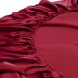 iShopping - Maguari Silk Fitted Single Bed Sheet With Pillow Covers Maroon