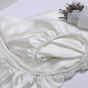 iShopping - Maguari Soft Satin Silk Fitted King Bed Sheet White (0450)