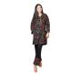 iShopping - Azhari Traders Multi Shirt With Embroidery Trouser 2Pcs  -Black