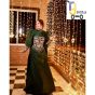 iShopping - Rg Shop Maxi Sleaves Bunch Embroidery Border Work Dupatta 3-Pcs Suit.-Green