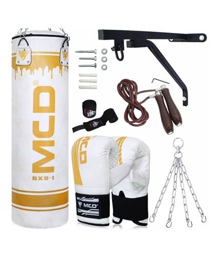 iShopping - MCD Punching Bag & Boxing Kit Full Set White/Golden