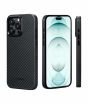 iShopping - Pitaka MagEZ Aramid Fiber Case Pro For iPhone 15 Pro Black/Blue Twill (PIT-0016)