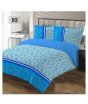 iShopping - AAM Printed Double Bed Sheet With 2 Pillowcase (1533-93)