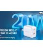 iShopping - Acefast 20W Single USB-C Fast Charger White (ACE-0004)