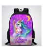 iShopping - Traverse Princess Unicorn Digital Printed Kids Bag - Black (T855S)