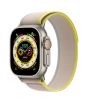 iShopping - Apple Watch Ultra 49mm Titanium Case With Yellow/Beige Trail Loop Band - GPS + Cellular