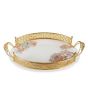 iShopping - Easy Shop 16" Oval Shape Fringe Tray with Handle (1184)