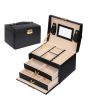 iShopping - Easy Shop 3-Layer Mirror Leather Jewellery Organizer