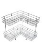 iShopping - Easy Shop 2 Layer Kitchen and Home Metal Corner Rack