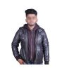 iShopping - Toor Traders Biker Leather Jacket With Removable Hood For Men