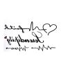 iShopping - G-Mart Love Heartbeat Wave Temporary Tattoo Sticker