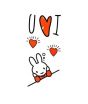 iShopping - G-Mart I love Heart Cat Temporary Tattoo Sticker
