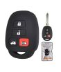 iShopping - G-Mart Toyota Corolla 4 Button Silicone Key Cover Black