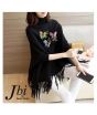 iShopping - Charming Closet Butterfly Printed Top For Women Black