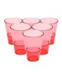 iShopping - Appollo Party Acrylic Glass M-6 (Pack Of 6)-Red