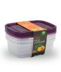 iShopping - Appollo Crisper Food Container Small (Pack Of 3)-Purple