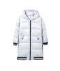 iShopping - HnH Marketing Long Quilted Zipper Hoodie For Women White