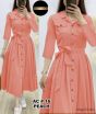 iShopping - Pista Collection Stylish Front Dori Coat Style-Peach