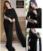 iShopping - Pista Collection Multi Sequence Embroidery Saree-Black