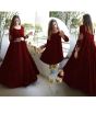 iShopping - Pista Collection 3pcs Heavy Embroidered Maxi Trouser-Maroon