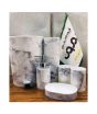 iShopping - Easy Shop Classic Printed Washroom Set White - 6 Pcs