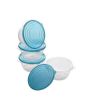 iShopping - Premier Home Clear Plastic Food Containers Blue  - Set of 4 (805288)