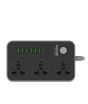 iShopping - Faster 3 Power Socket and 6 USB Auto Max 3.4A (FUS-630)