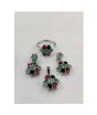 iShopping - Gilgit Bazaar Multi Stone Silver Set (16)