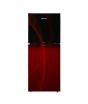 iShopping - Orient Crystal 410 Freezer-On-Top Glass Door Refrigerator 14 Cu Ft-Glaze Red