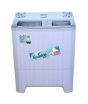 iShopping - Homage Semi-Automatic Twin Tub Glass Washing Machine 11Kg Blue Flower (HWM-49112)