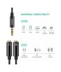 iShopping - Ugreen 3.5mm Audio Jack Headset Splitter - Black (AMT-9041)