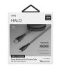 iShopping - Uniq Halo USB-A to Lightning Smart Cable Organiser Black
