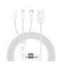 iShopping - Baseus Superior Fast Charging Data Cable USB To M+L+C 3.5A 1.5M White