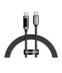 iShopping - Baseus Display 100W Type-C To Type-C Fast Charging Data Cable 2M Black