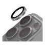 iShopping - Uniq Optix Stainless Steel Camera Lens Protector For iPhone 16 Pro and 16 Pro Max Black
