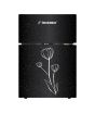 iShopping - Inverex Glass Door Freezer-on-Top Refrigerator 5 cu ft Black (INV-55 GD)