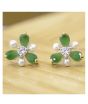 iShopping - Artistic Jewels Tops For Women Green/White (T-88)