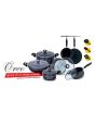 iShopping - Klassic Glass Lid Non Stick Cookware Set - 15 Pieces