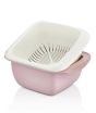 iShopping - Qlux Bowl And Strainer Pink/Cream (L-00450)